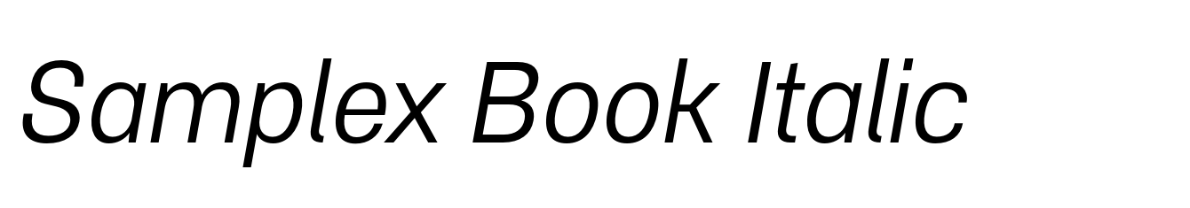 Samplex Book Italic